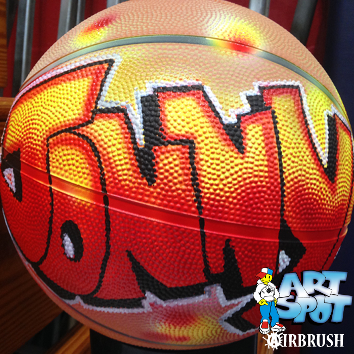 airbrushed basketballs