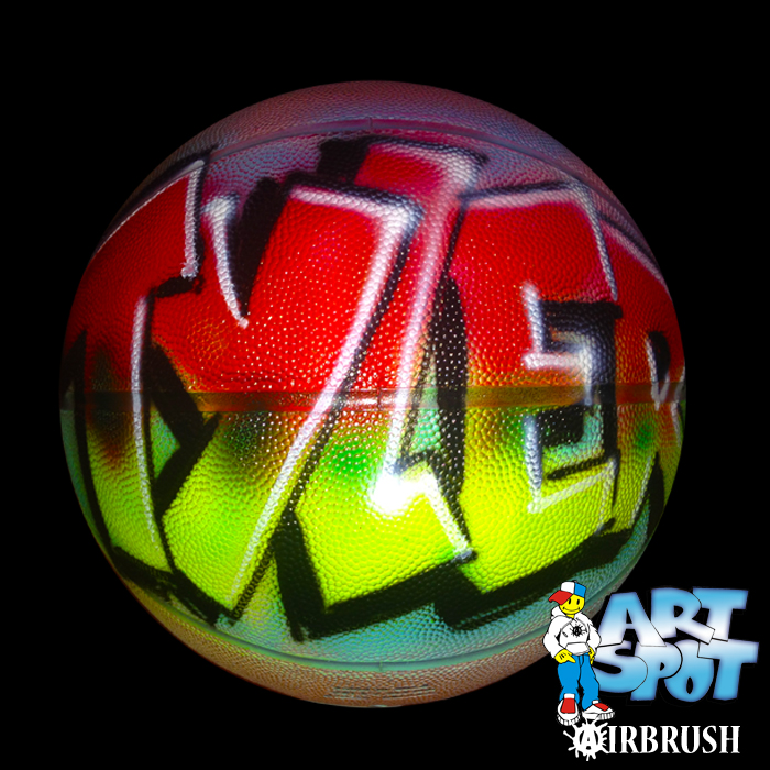 airbrushed basketballs